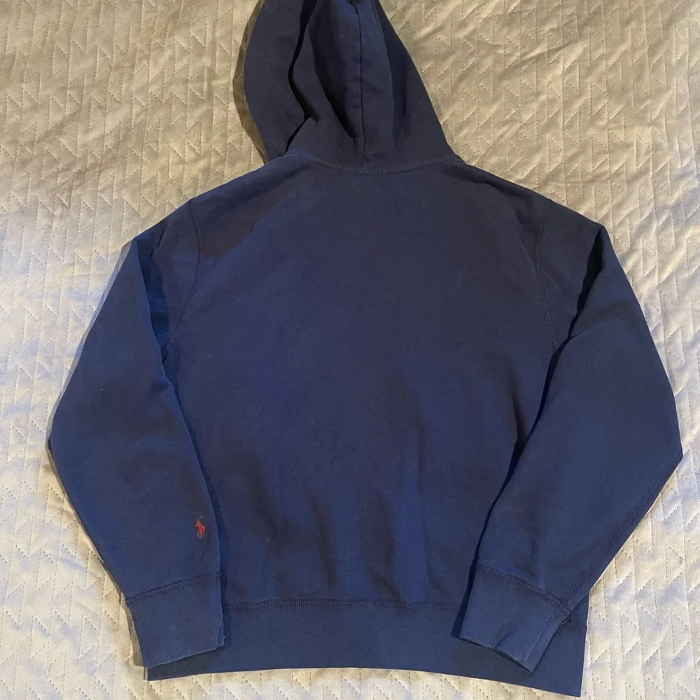 Polo Ralph Lauren full zip hoodie kids large 14-16 blue pre-owned‎ condition